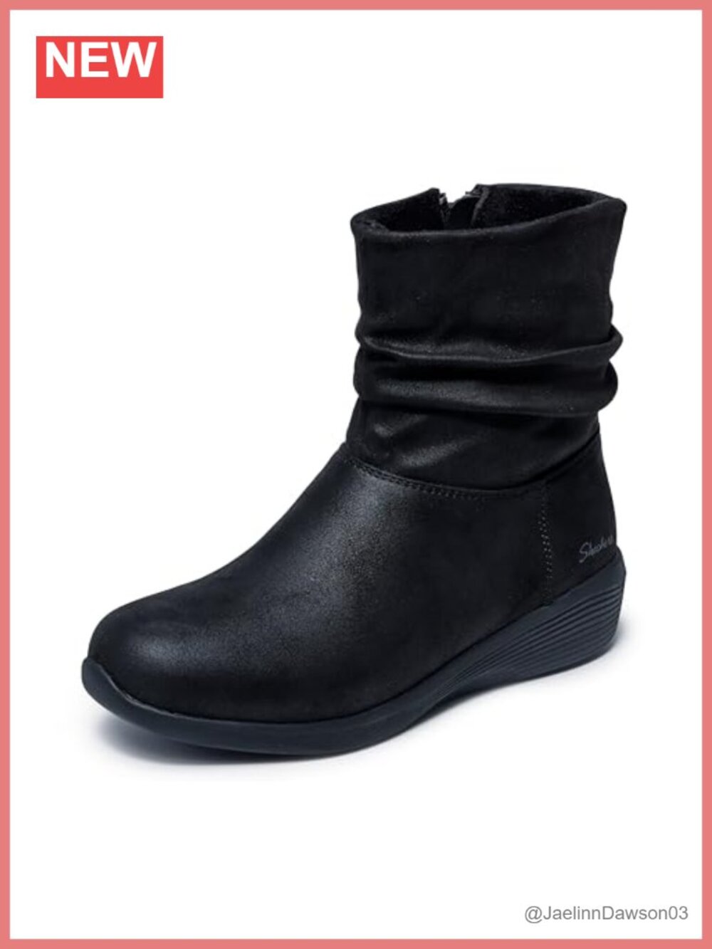 Women's Ankle Booties Faux Leather Water Repellent Memory Foam Comfort